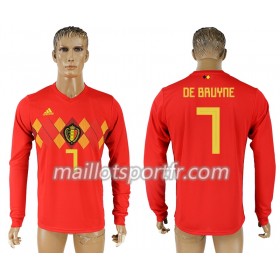 Maillot de Foot Belgique Kevin De Bruyne 7 Domicile Coupe du monde 2018 ML