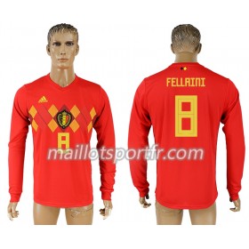 Maillot de Foot Belgique Marouane Fellaini 8 Domicile Coupe du monde 2018 ML