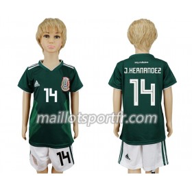 Maillot de Foot Mexique Javier Hernandez 14 Enfant Domicile Coupe du monde 2018