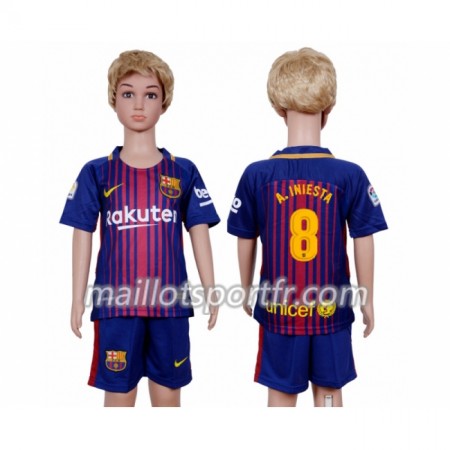 Maillot de Foot Barcelone Andres Iniesta 8 Enfant Domicile 2018
