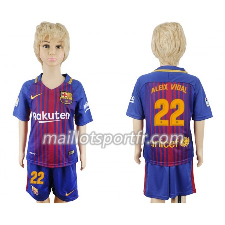 Maillot de Foot Barcelone Aleix Vidal 22 Enfant Domicile 2018