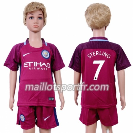 Maillot de Foot Manchester City Raheem Sterling 7 Enfant Exterieur 2018