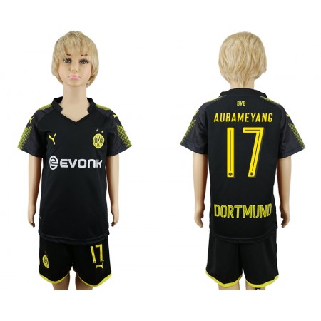 Maillot de Foot Borussia Dortmund Aubameyang 17 Enfant Exterieur 2018